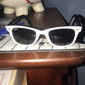 White Ray Ban glasses